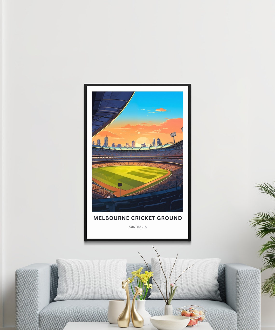 Melbourne Cricket Ground Australia Stadium Sunset MCG Travel Poster - Image 3