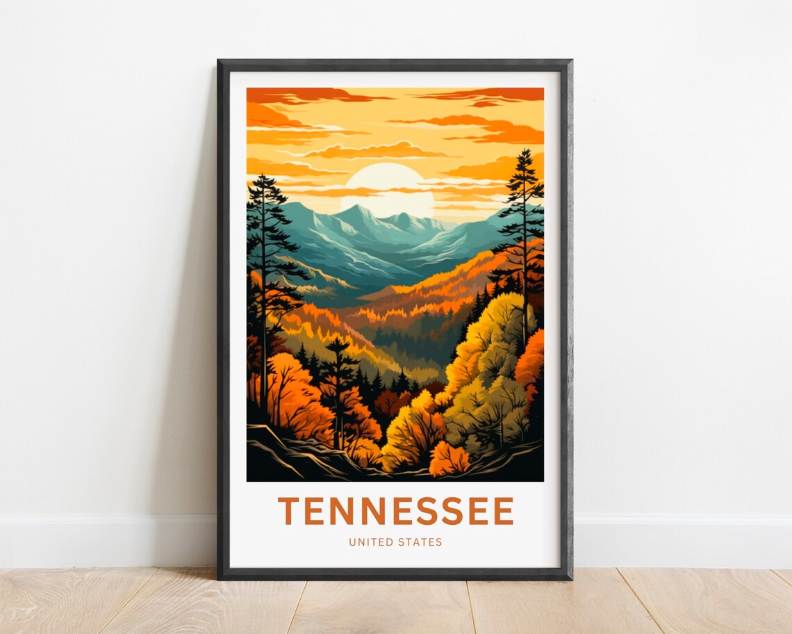 Tennessee Travel Print, United States Poster