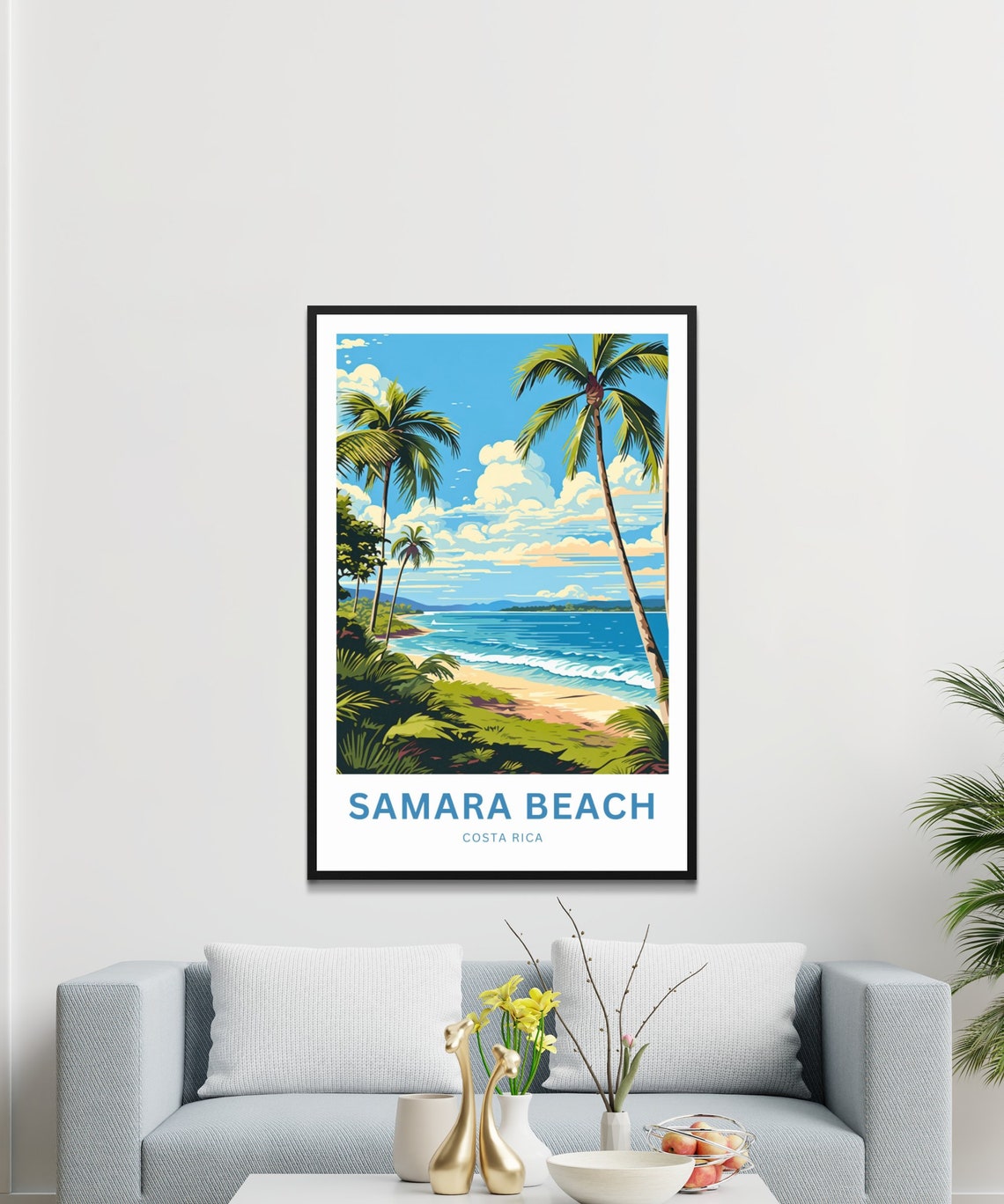 Personalized Samara Beach Travel Print Samara Beach Poster Costa Rica Wall Art Framed Present Gift Costa Rica Present - Image 3