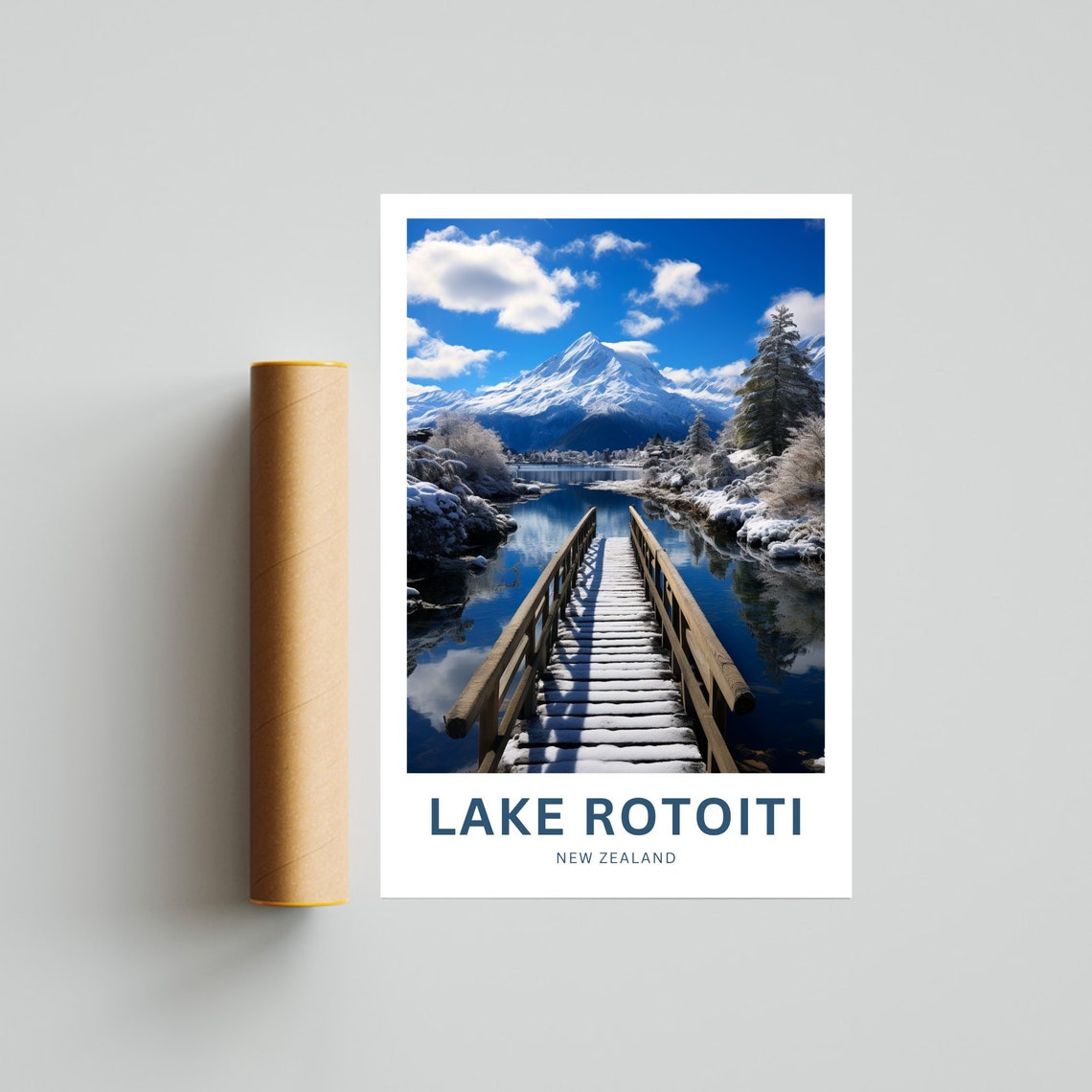 Lake Rotoiti Travel Print Lake Rotoiti Poster New Zealand Wall Art Framed Present Gift New Zealand Present - Image 4