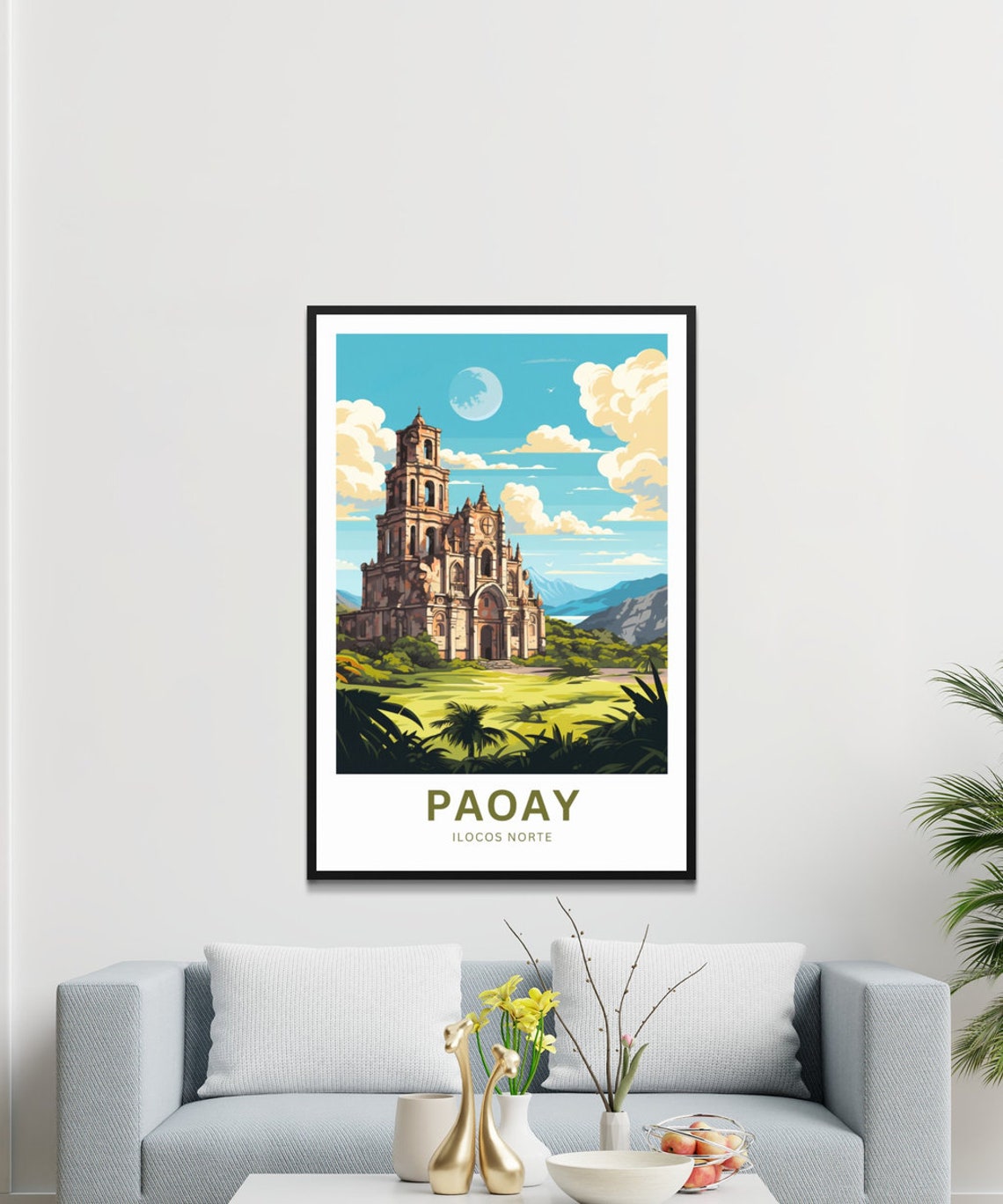 Paoay Ilocos Norte Personalized Church Landscape Travel Poster - Image 3