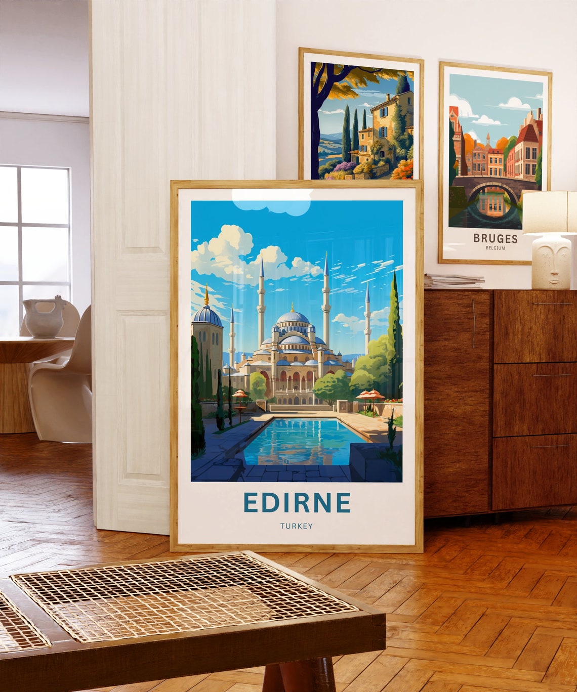 Personalized Edirne Turkey Selimiye Mosque Minarets Travel Poster - Image 5