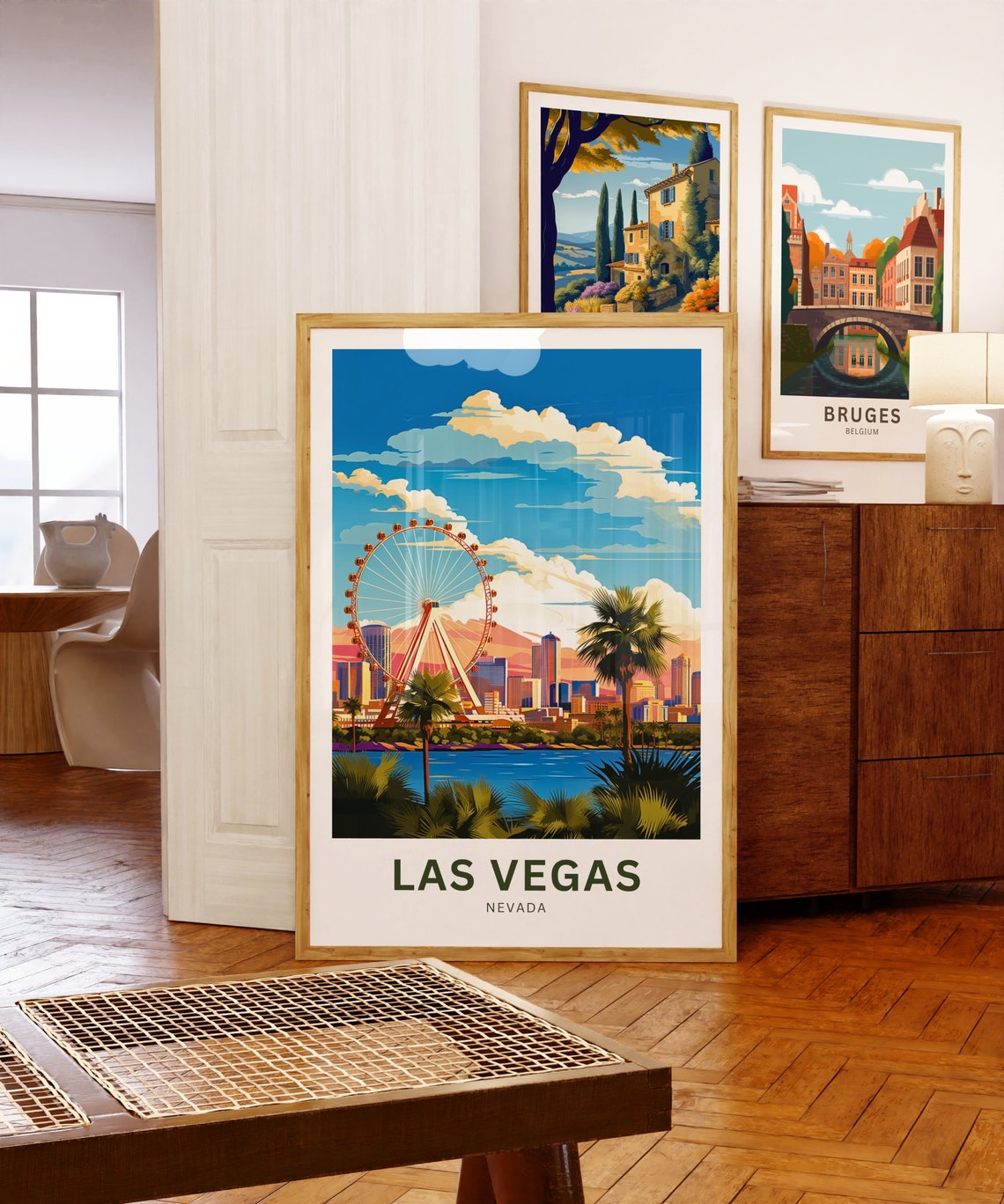 Las Vegas Nevada Custom High Roller Wheel Skyline Travel Poster - Image 5