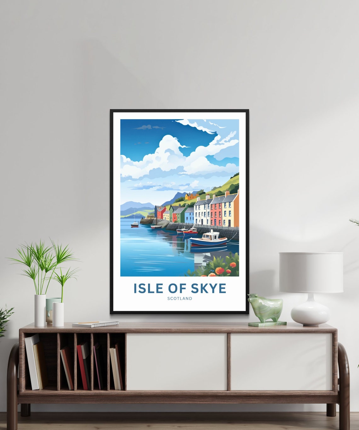 Isle of Skye Scotland Quay Personalized Custom Text Gift Poster - Image 3