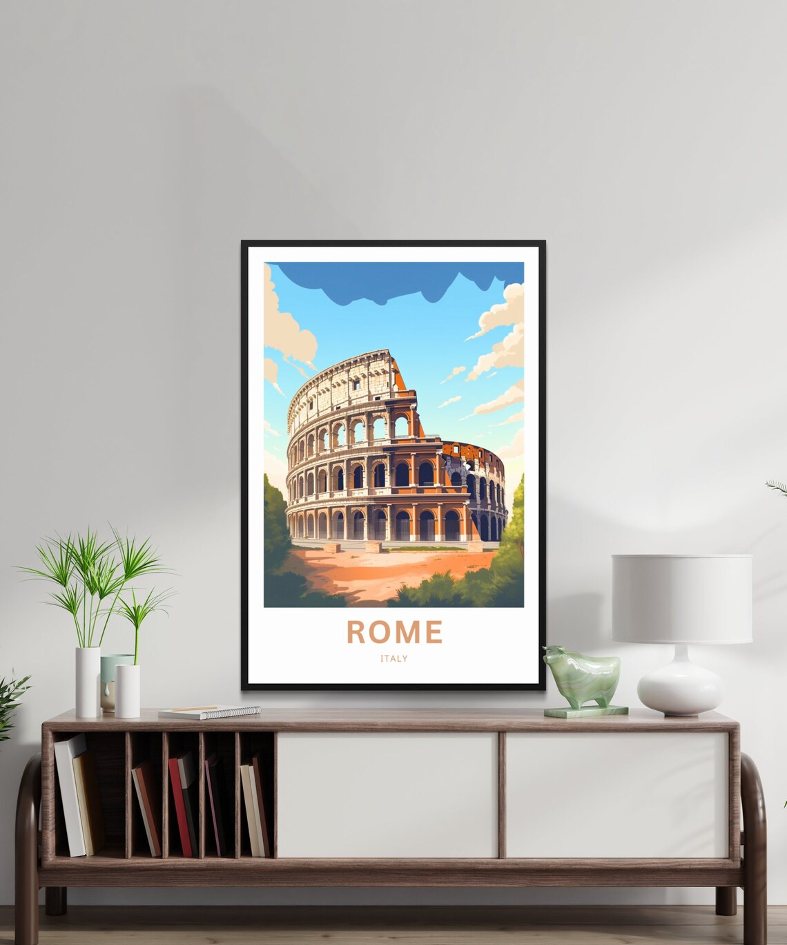 Personalized Rome Colosseum Ancient Italy Landmark Travel Poster - Image 2