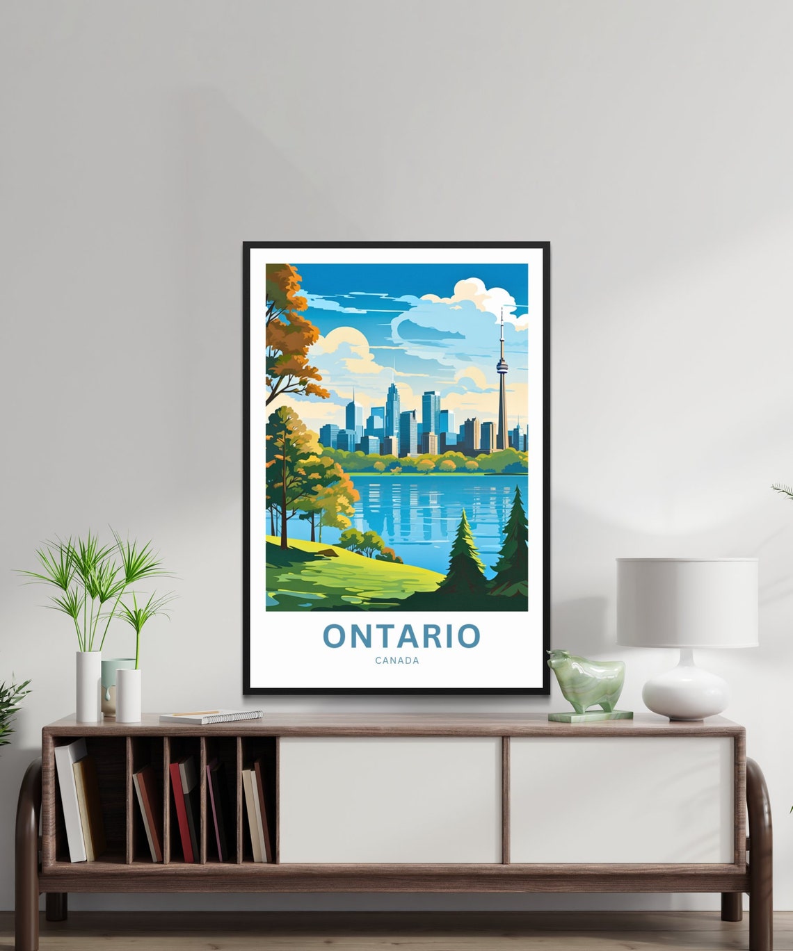 Personalized Ontario Canada Poster with Toronto Skyline and CN Tower - Image 3