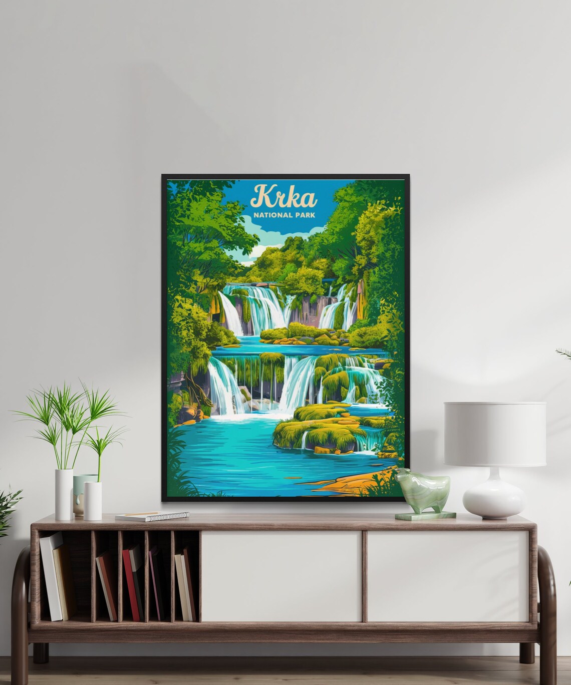 Krka National Park Cascading Waterfalls Turquoise Travel Poster - Image 3