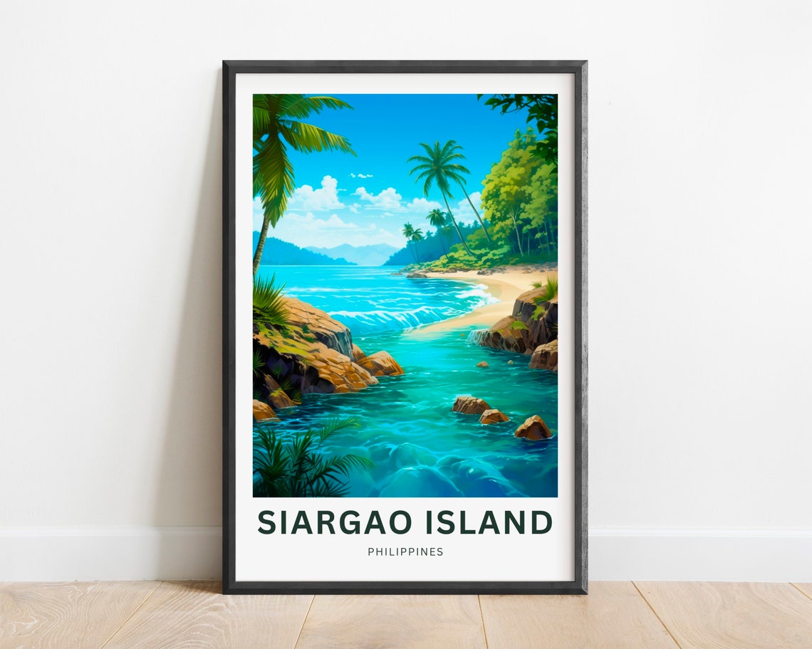Siargao Island Philippines Tropical Beach Escape Travel Poster