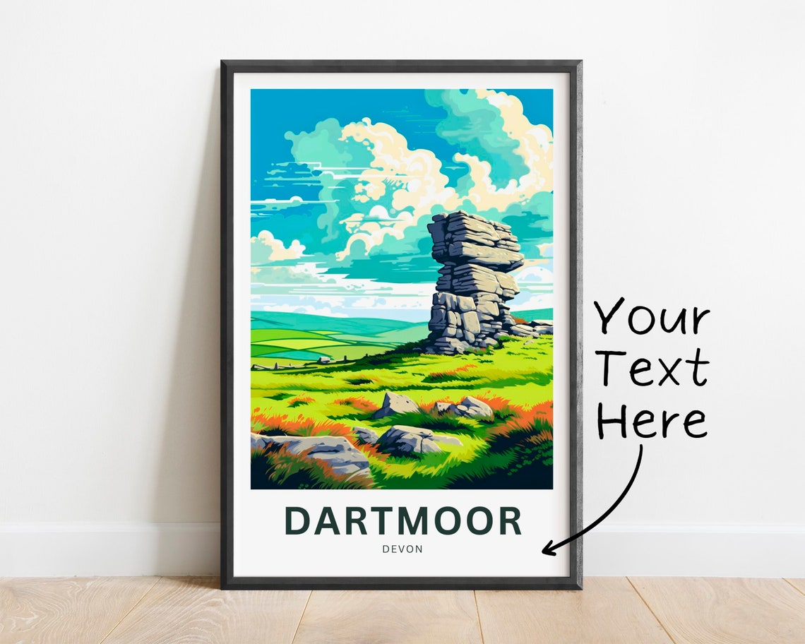 Dartmoor Devon Weathered Tor Summer Moor Personalized Poster