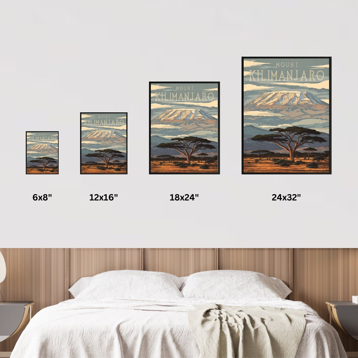 Mount Kilimanjaro Africa Vintage Safari Summit Travel Poster - Image 4