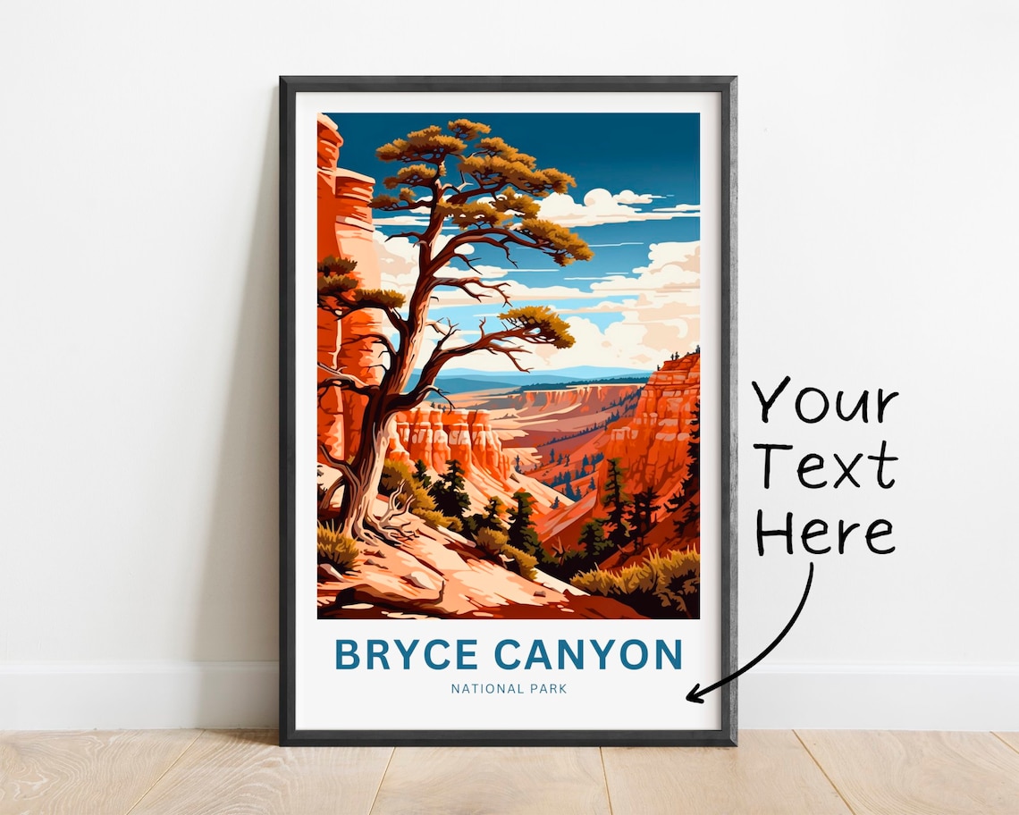 Bryce Canyon Travel Poster, National Park Gift