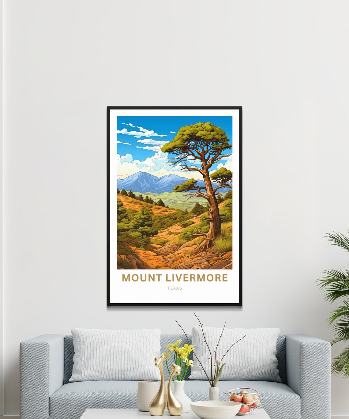 Mount Livermore Texas Rust Canyon Sunset Landscape Travel Poster - Image 4