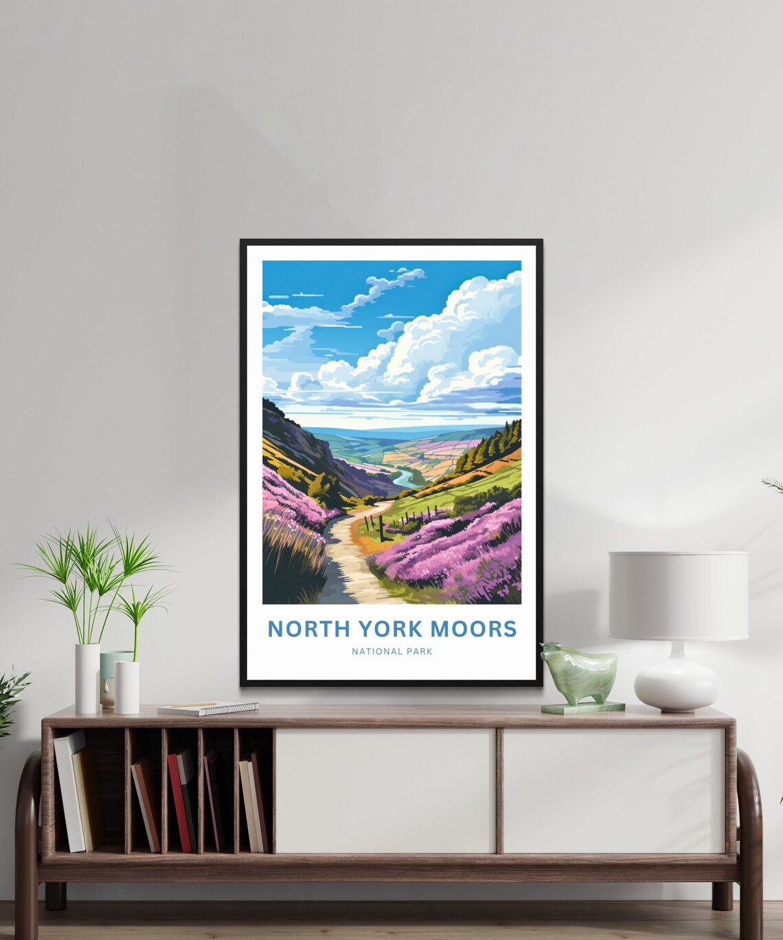 North York Moors National Park Heather Hills England Travel Poster - Image 3