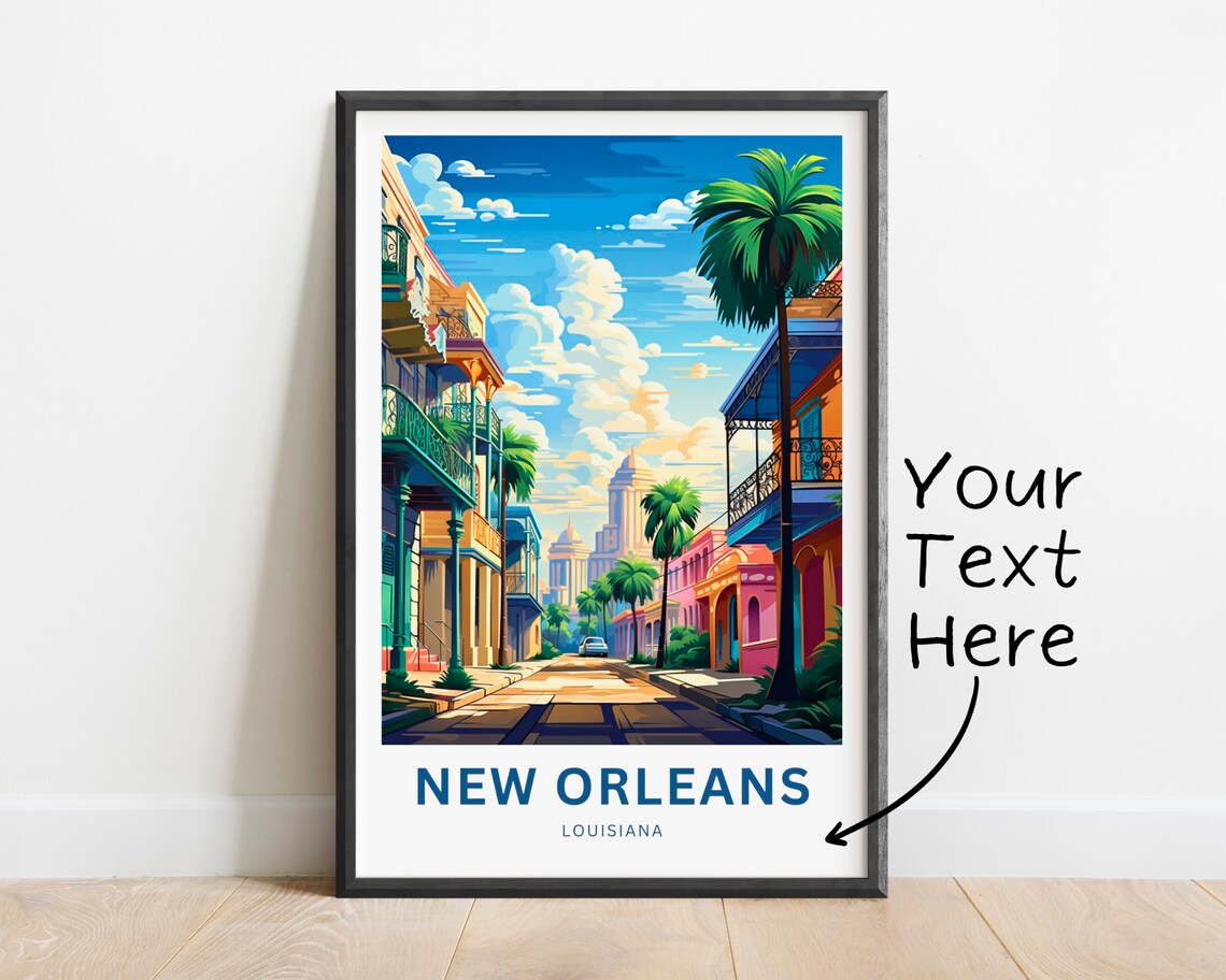 New Orleans Louisiana French Quarter Balconies Travel Poster