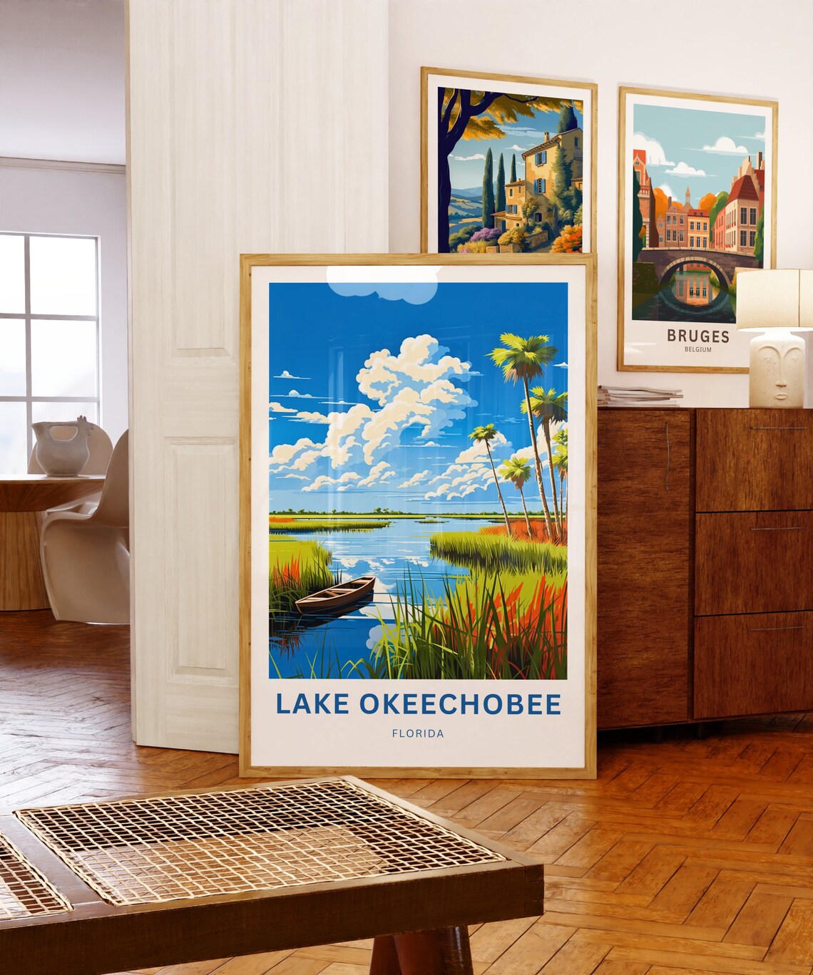Lake Okeechobee Travel Poster, Florida Wall Art - Image 5