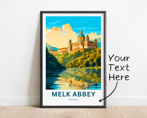 Melk Abbey Austria Danube Baroque Personalized Travel Poster