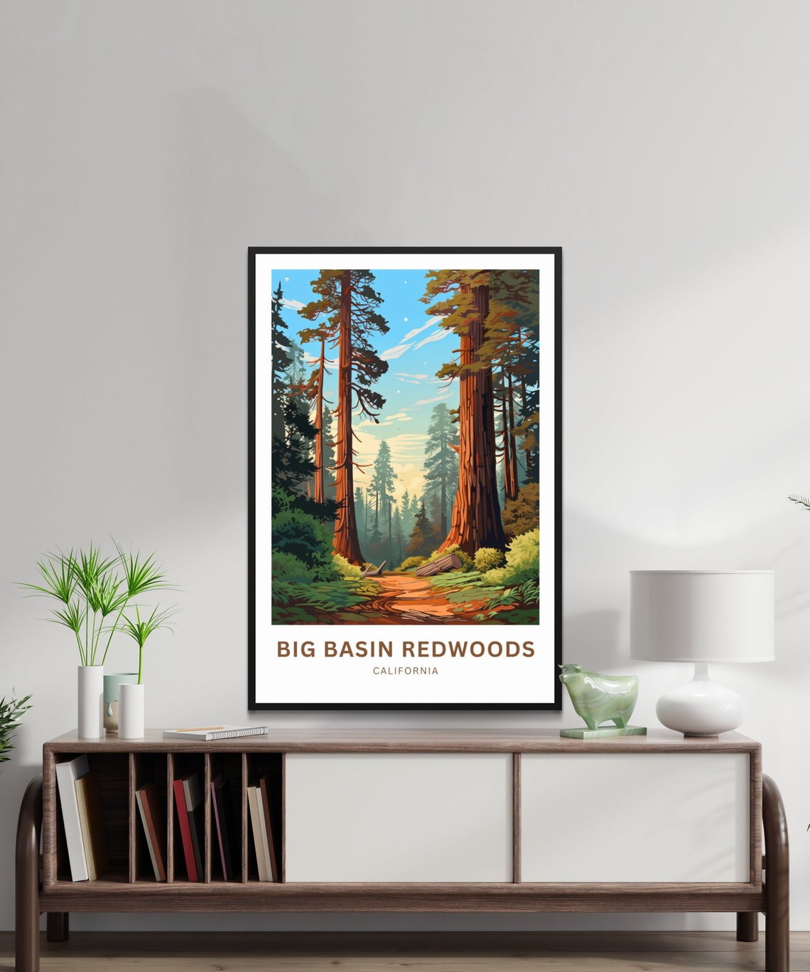 Big Basin Redwoods California Towering Forest Trail Travel Poster - Image 3