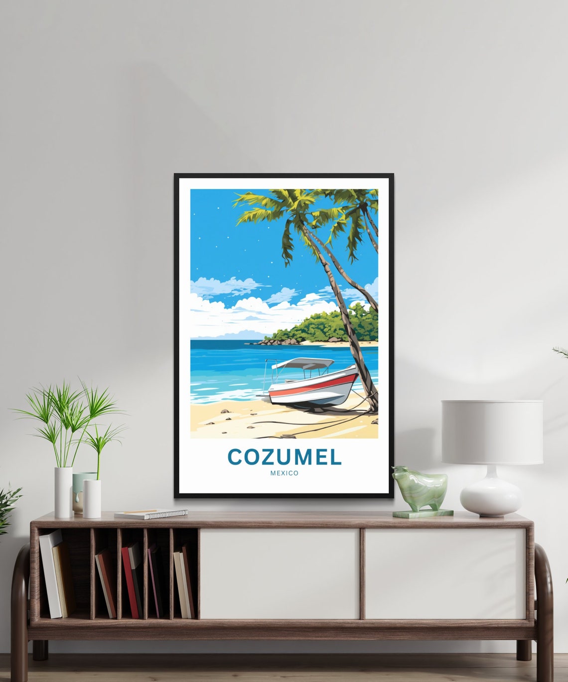 Personalized Cozumel Travel Print Cozumel Poster Mexico Wall Art Framed Present Gift Mexico Present - Image 2