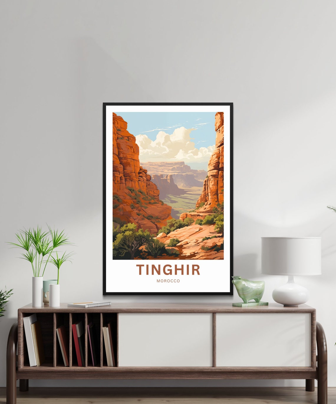 Personalized Tinghir Morocco Red Rock Canyon Desert Travel Poster - Image 2