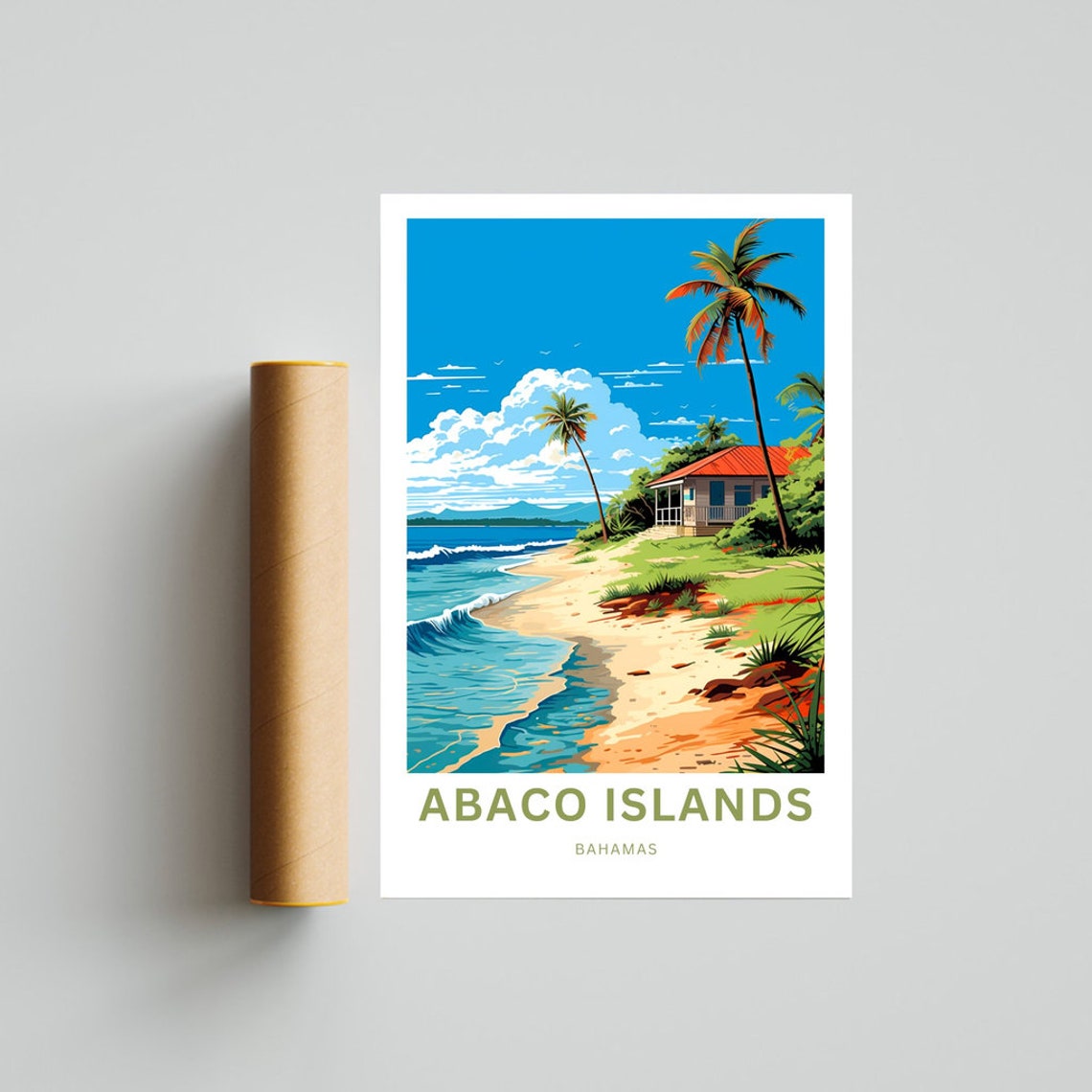 Personalized Abaco Islands Travel Print Abaco Islands Poster Bahamas Wall Art Framed Present Gift Bahamas Present - Image 4