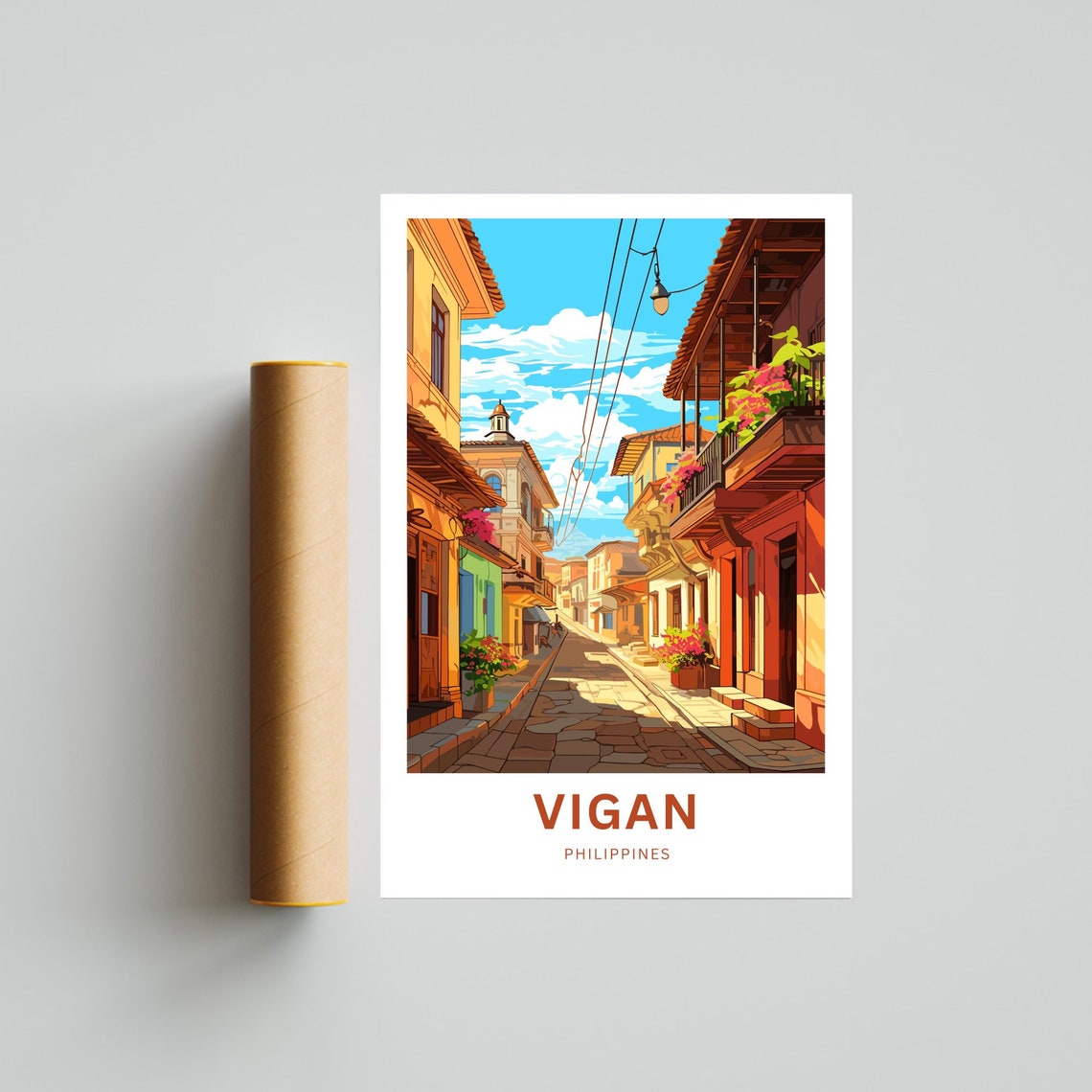 Vigan Travel Poster, Philippines - Image 4