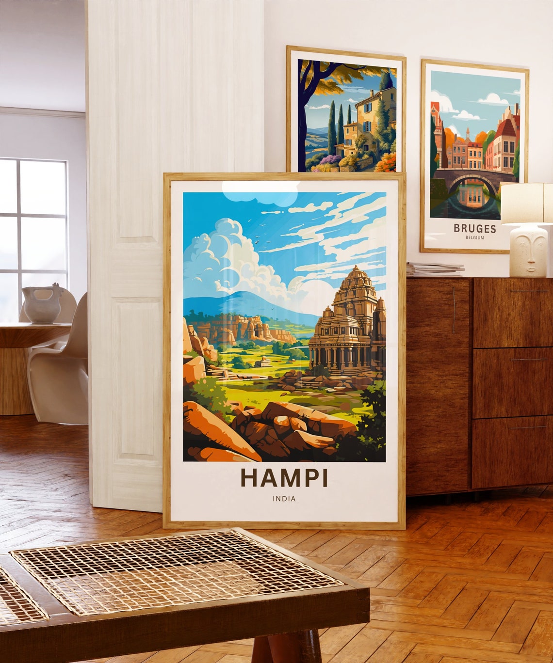 Personalized Hampi India Ancient Stone Temple Ruins Travel Poster - Image 5