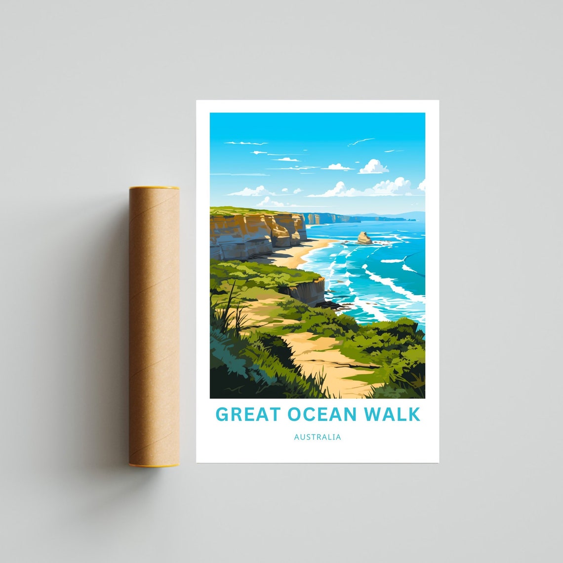 Great Ocean Walk Australia Dramatic Coastal Cliffs Travel Poster - Image 4