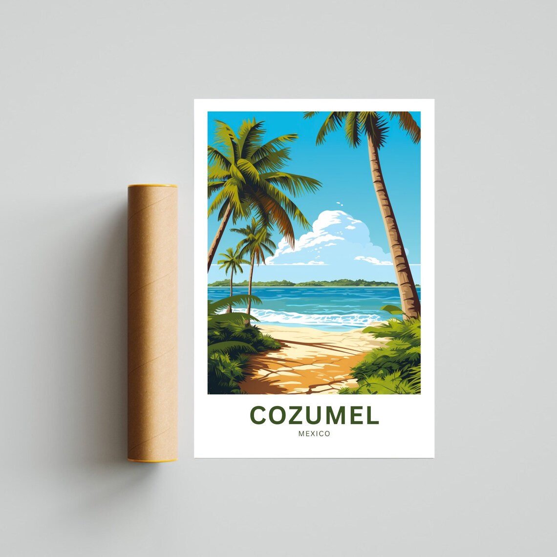 Cozumel Travel Poster, Mexico Present Gift - Image 4