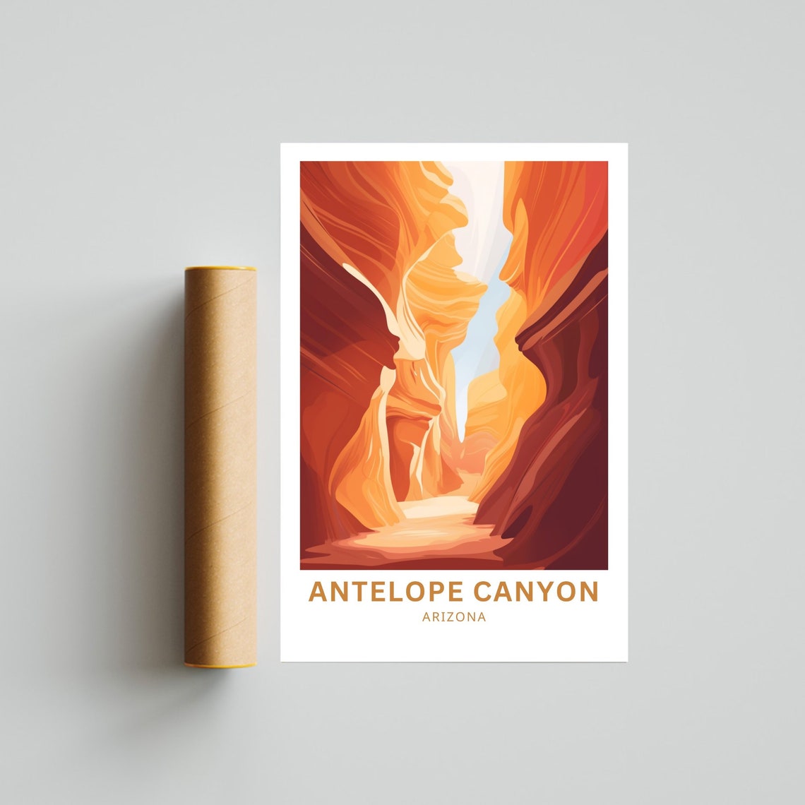 Personalized Antelope Canyon Travel Print Antelope Canyon Poster Arizona Wall Art Framed Present Gift Arizona Present - Image 4