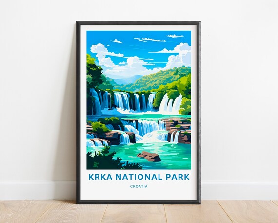 Krka National Park Croatia Turquoise Waterfalls Cascades Poster