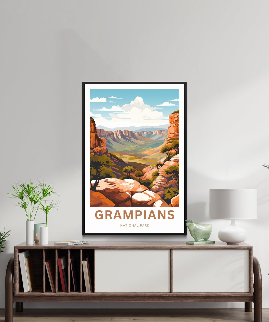Grampians National Park Red Rock Canyon Valley Scenic Travel Poster - Image 2