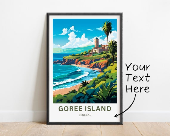 Personalized Goree Island Travel Print Goree Island Poster Senegal Wall Art Framed Present Gift Senegal Present