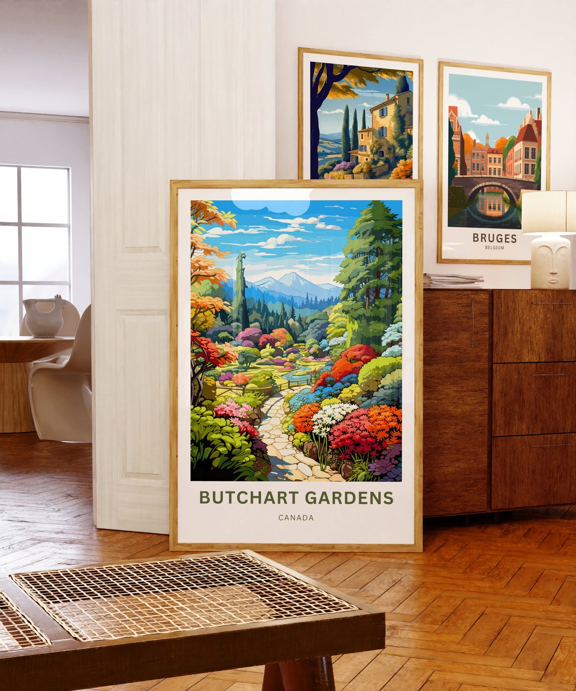 Butchart Gardens Canada Vibrant Floral Garden Walkway Poster - Image 5