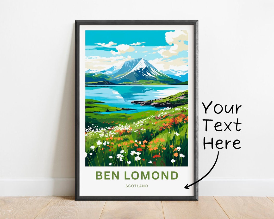 Personalized Ben Lomond Scotland Alpine Meadow Custom Poster
