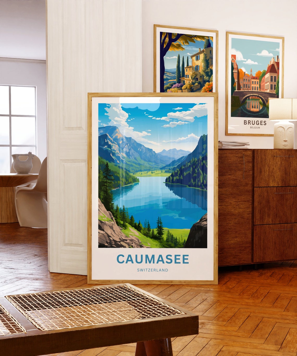 Caumasee Switzerland Alpine Lake Forest Mountains Travel Poster - Image 5