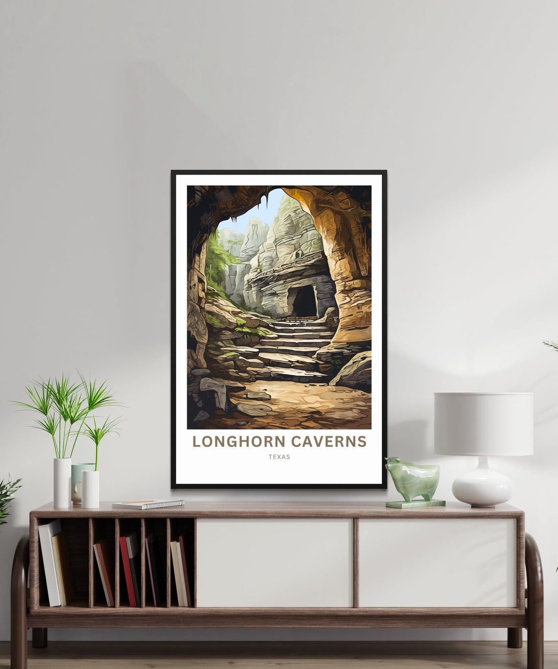 Personalized Longhorn Caverns Texas Cavern Arch Rock View Poster - Image 2