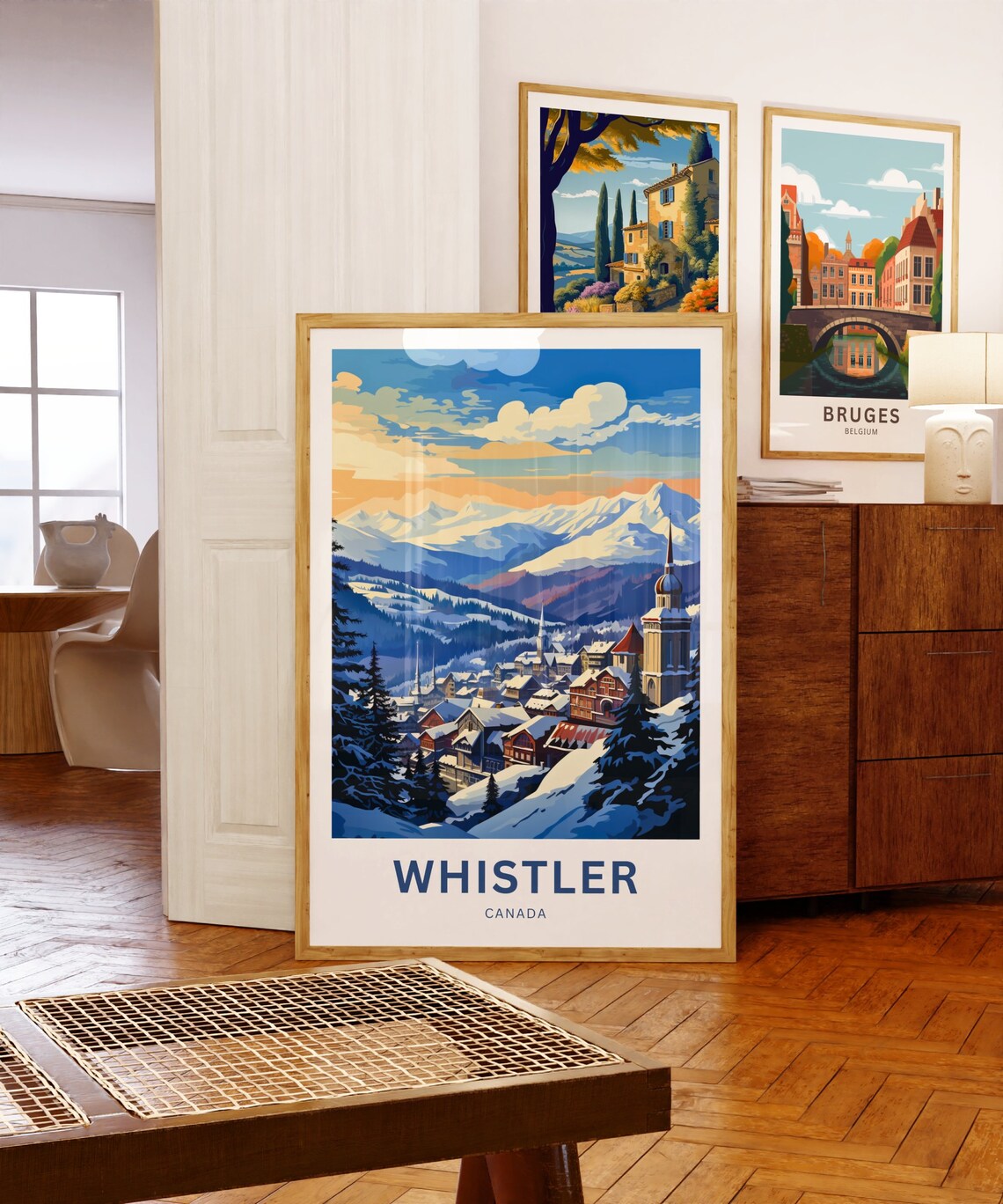 Whistler Canada Snowy Mountain Village Alpine Winter Resort Poster - Image 5
