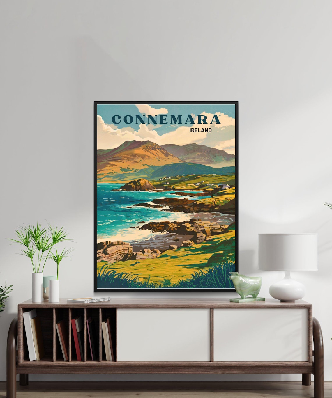 Connemara Ireland Rugged Coastline Vintage Rocky Cliffs Travel Poster - Image 3