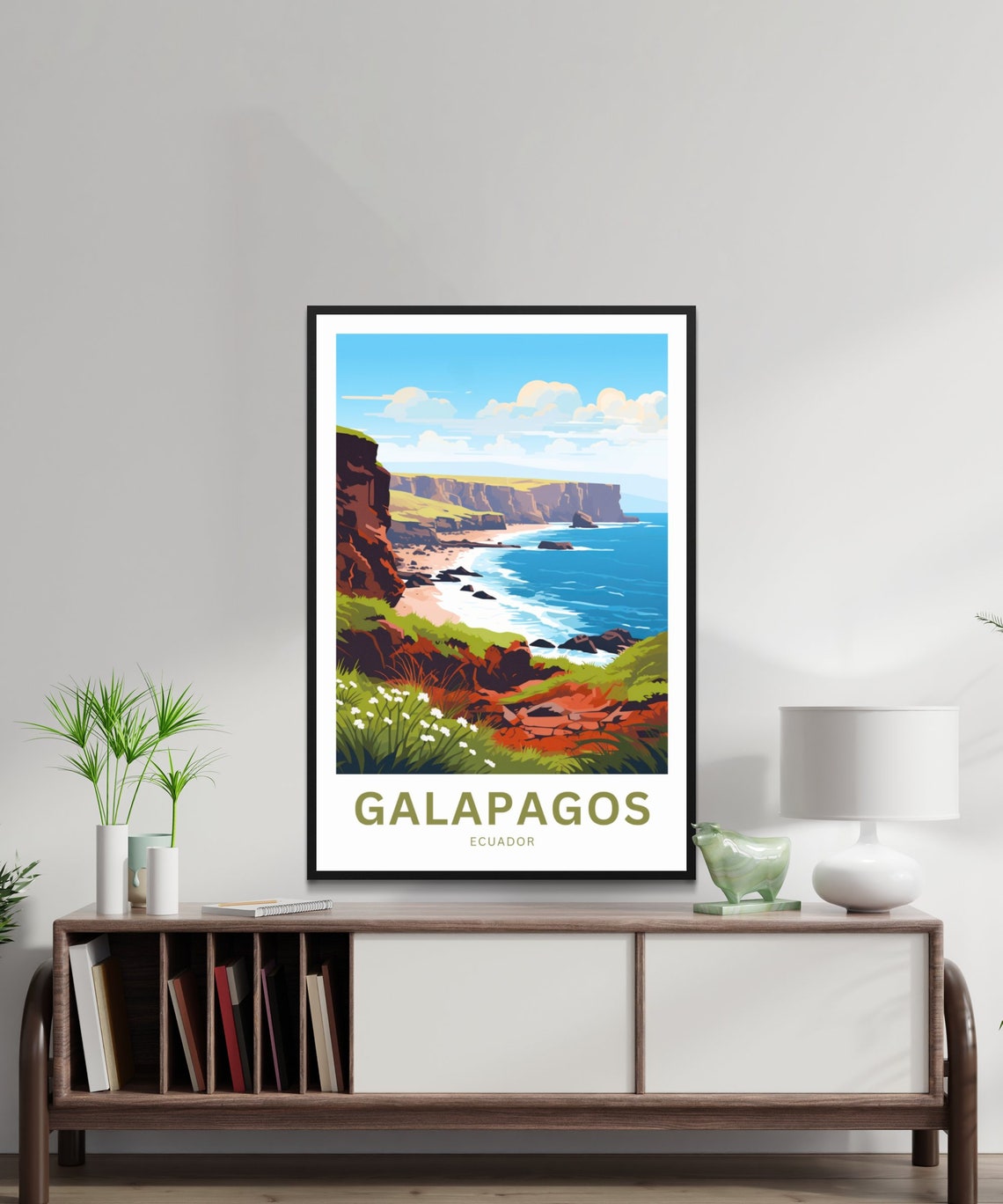 Personalized Galapagos Island Travel Print Galapagos Island Poster Ecuador Wall Art Framed Present Gift Ecuador Present - Image 2