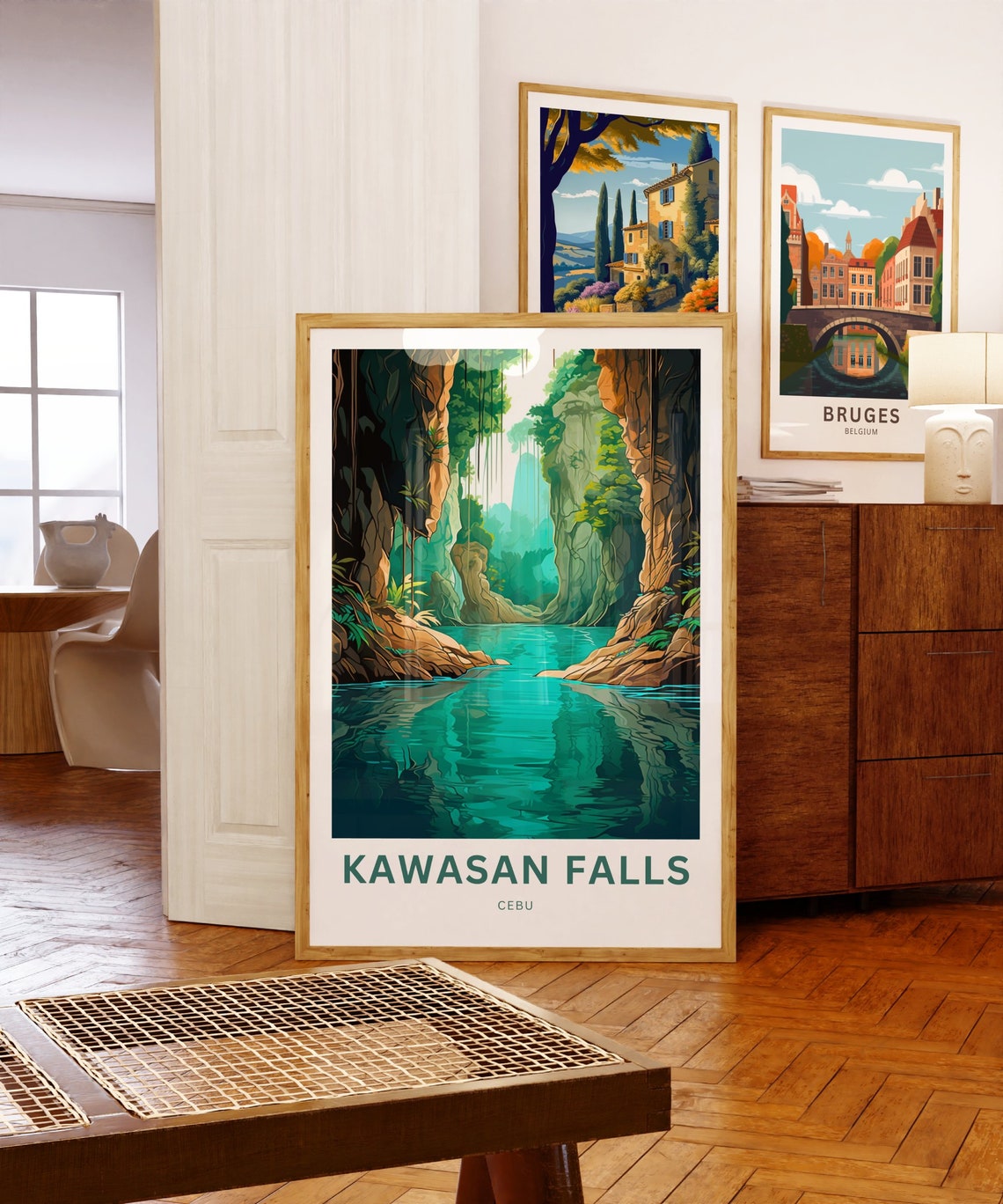 Kawasan Falls Cebu Emerald Canyon River Jungle Travel Poster - Image 5