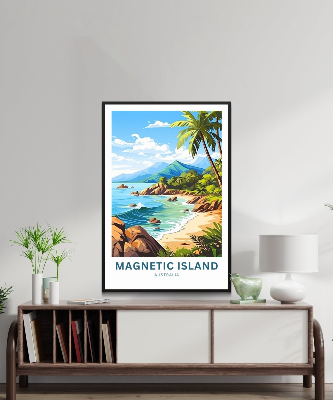 Personalized Magnetic Island Australia Beach Custom Travel Poster - Image 2