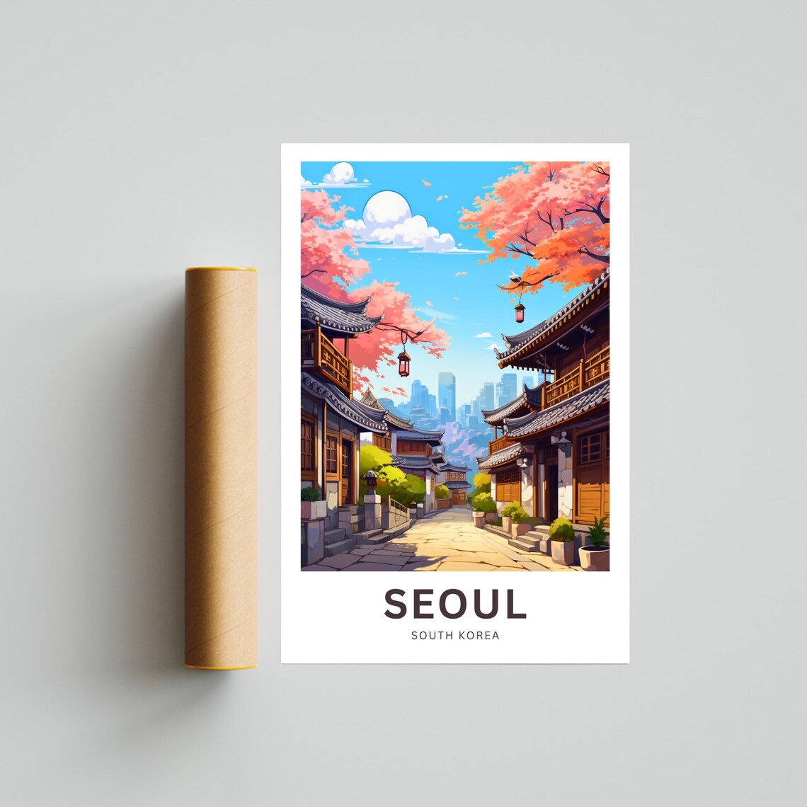 Seoul South Korea Travel Print Poster - Image 2