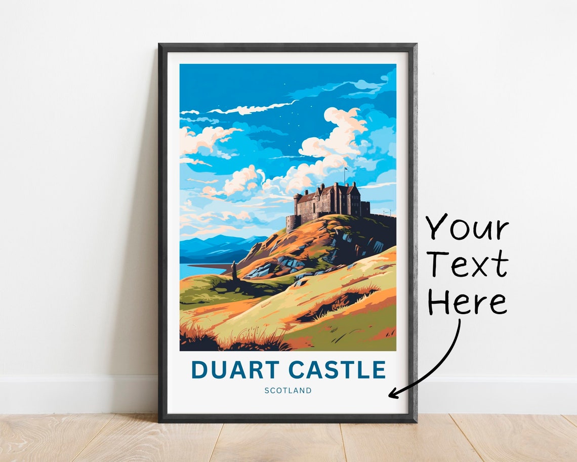 Duart Castle Scotland Castle Hill Personalized Custom Poster