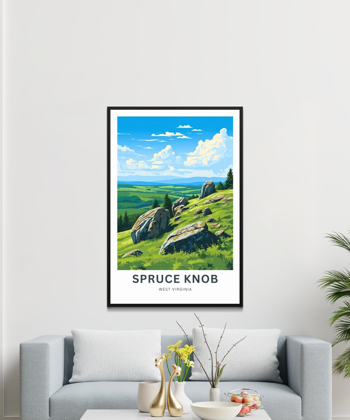 Spruce Knob Travel Poster, West Virginia Landscape - Image 3