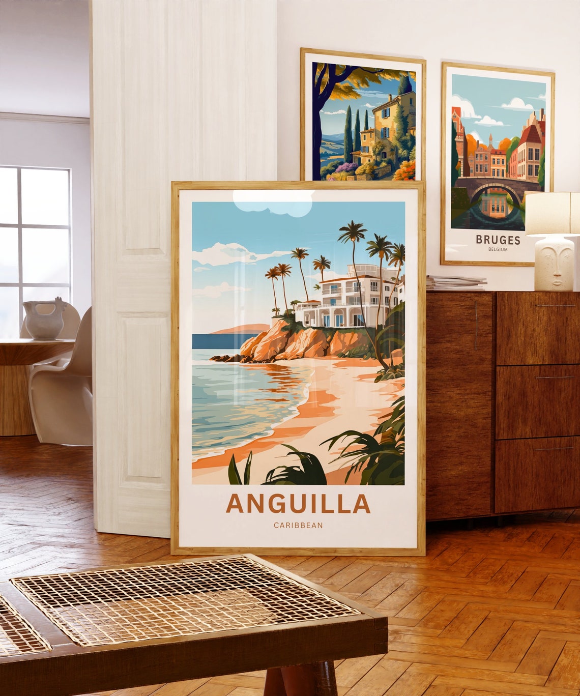 Anguilla Travel Print Anguilla Poster Caribbean Wall Art Framed Present Gift Caribbean Present - Image 5