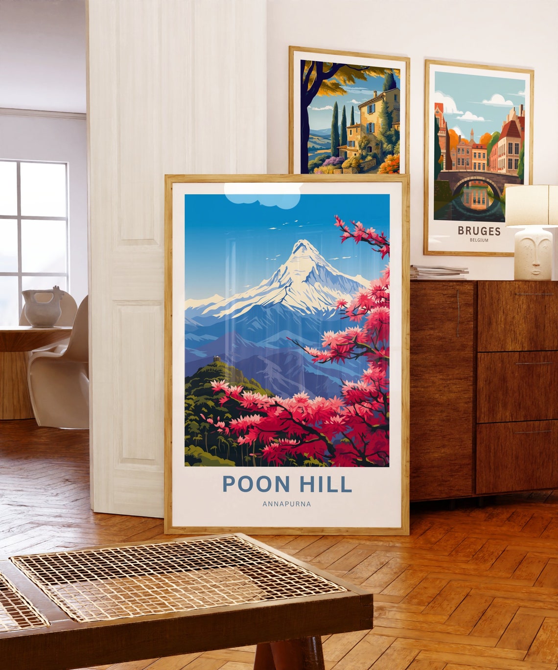 Poon Hill Annapurna Rhododendron Mountain View Travel Poster - Image 5