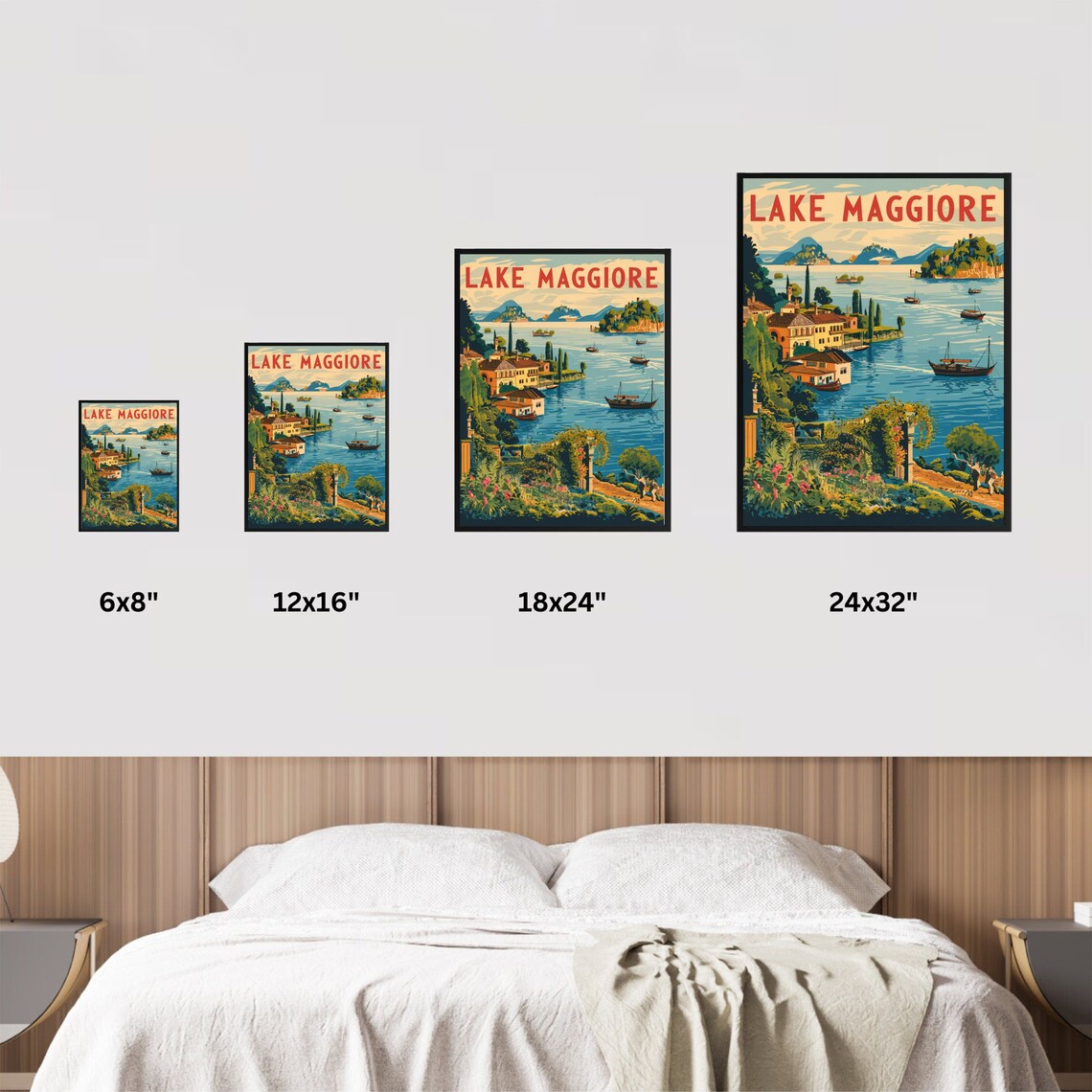 Lake Maggiore Vintage Travel Poster, Italy Art Print - Image 3