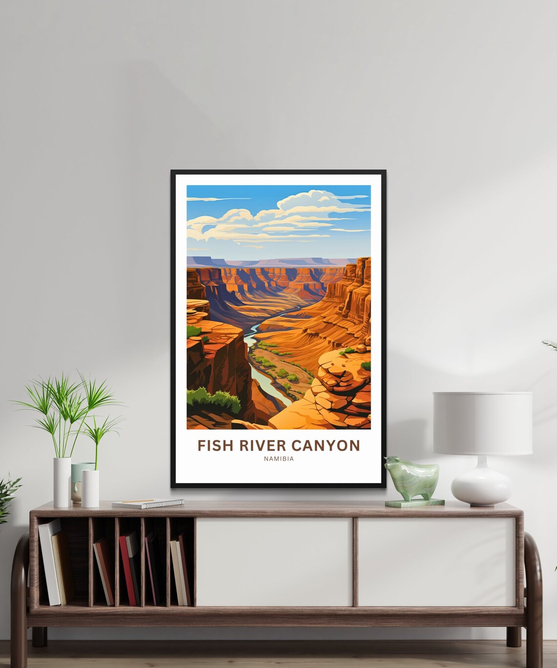 Personalized Fish River Canyon Travel Print Fish River Canyon Poster Namibia Wall Art Framed Present Gift Namibia Present - Image 3