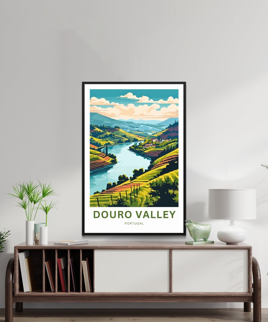 Douro Valley Portugal Vineyard River Terraces Green Travel Poster - Image 2