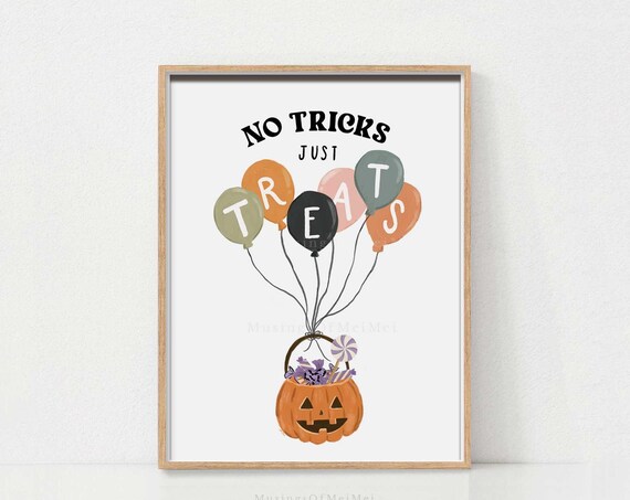 Halloween Treats Classroom Poster Wall Decor For Kids Halloween Playroom Poster Cute Halloween Print Trick Or Treat